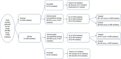 Effect of dry cow therapy on antimicrobial resistance of mastitis pathogens post-calving